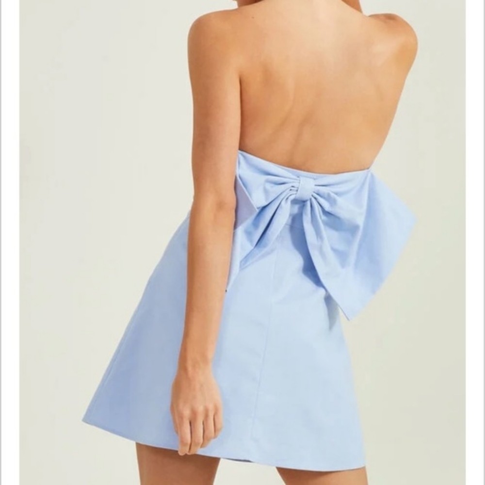 Altar'd State Lilia Blue Bow Dress